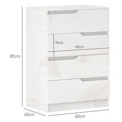 Комод Homcom 831-905V01WT (White Gloss) Thumb