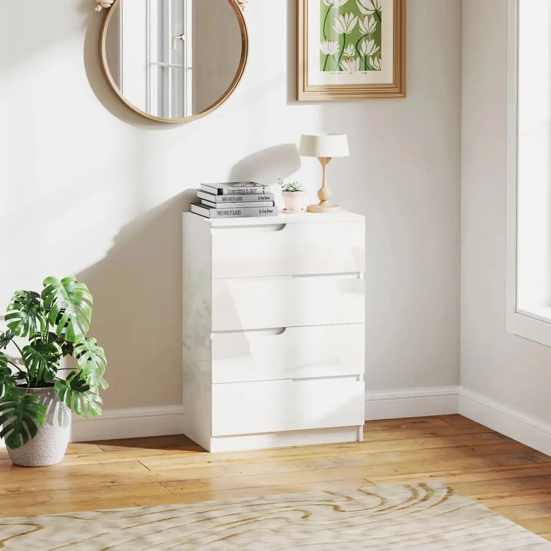 Комод Homcom 831-905V01WT (White Gloss)