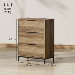 Comoda Homcom 831-961V00ND (Dark Brown) Thumb