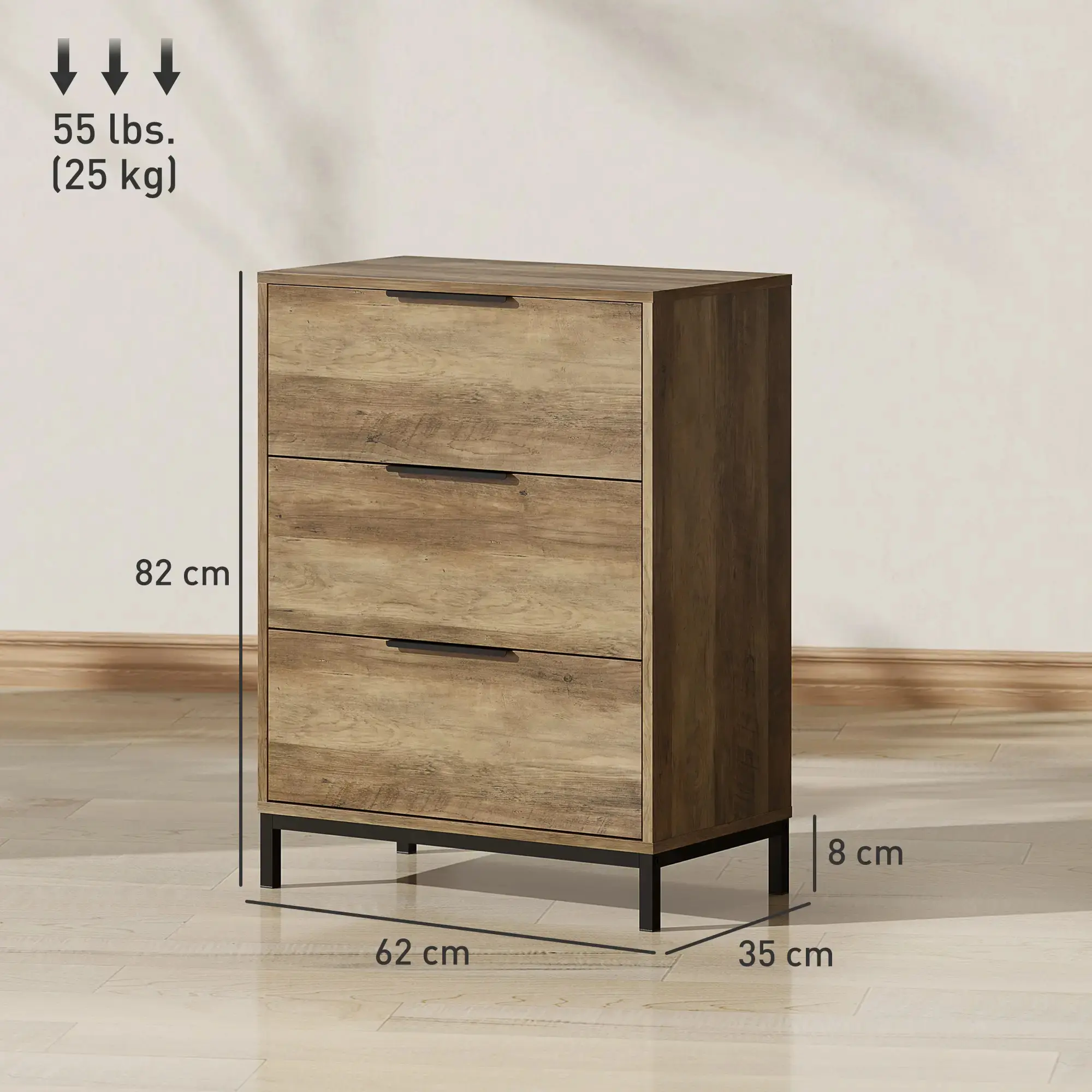 Comoda Homcom 831-961V00ND (Dark Brown) - 4