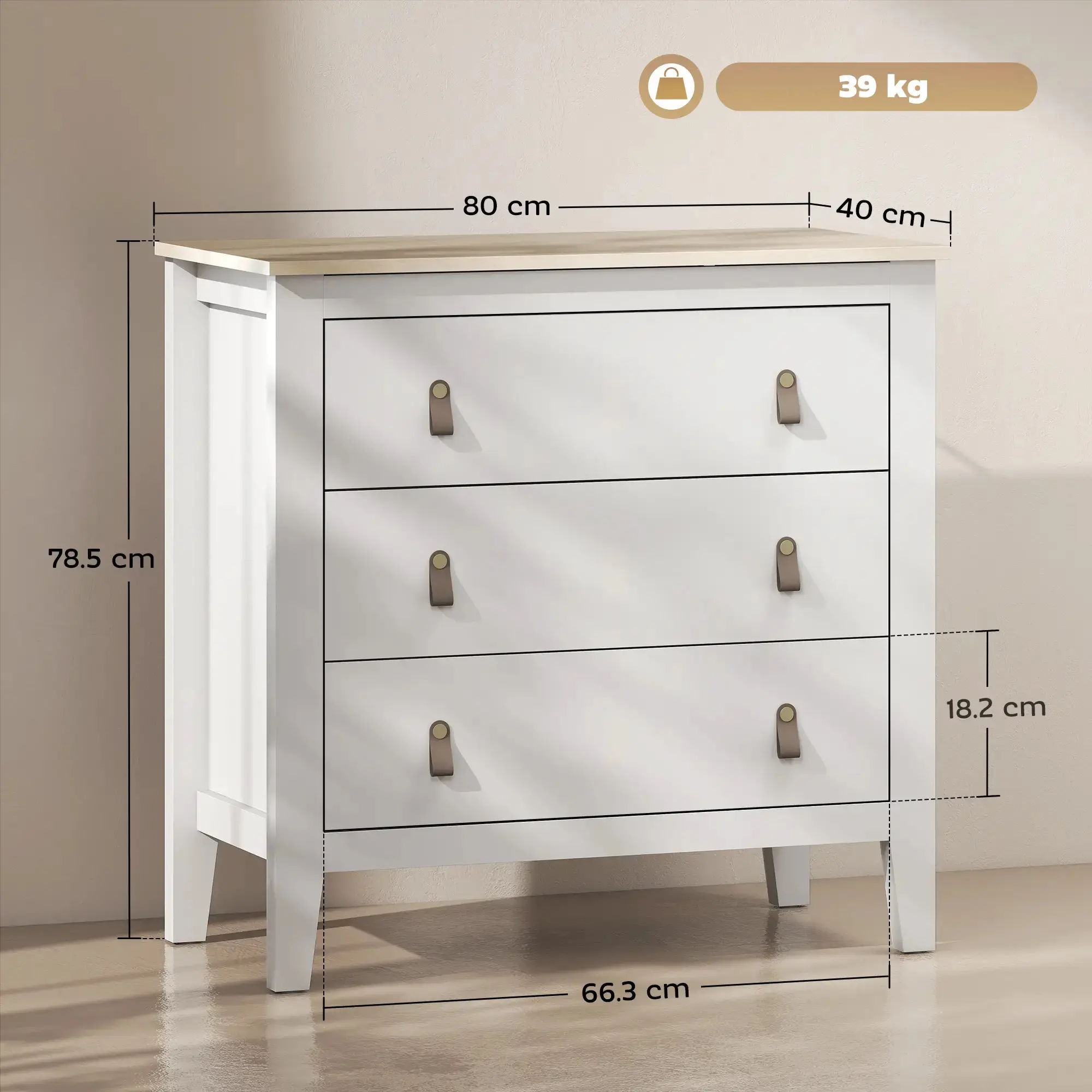 Comoda Homcom 831-982V00WT (White) - 5