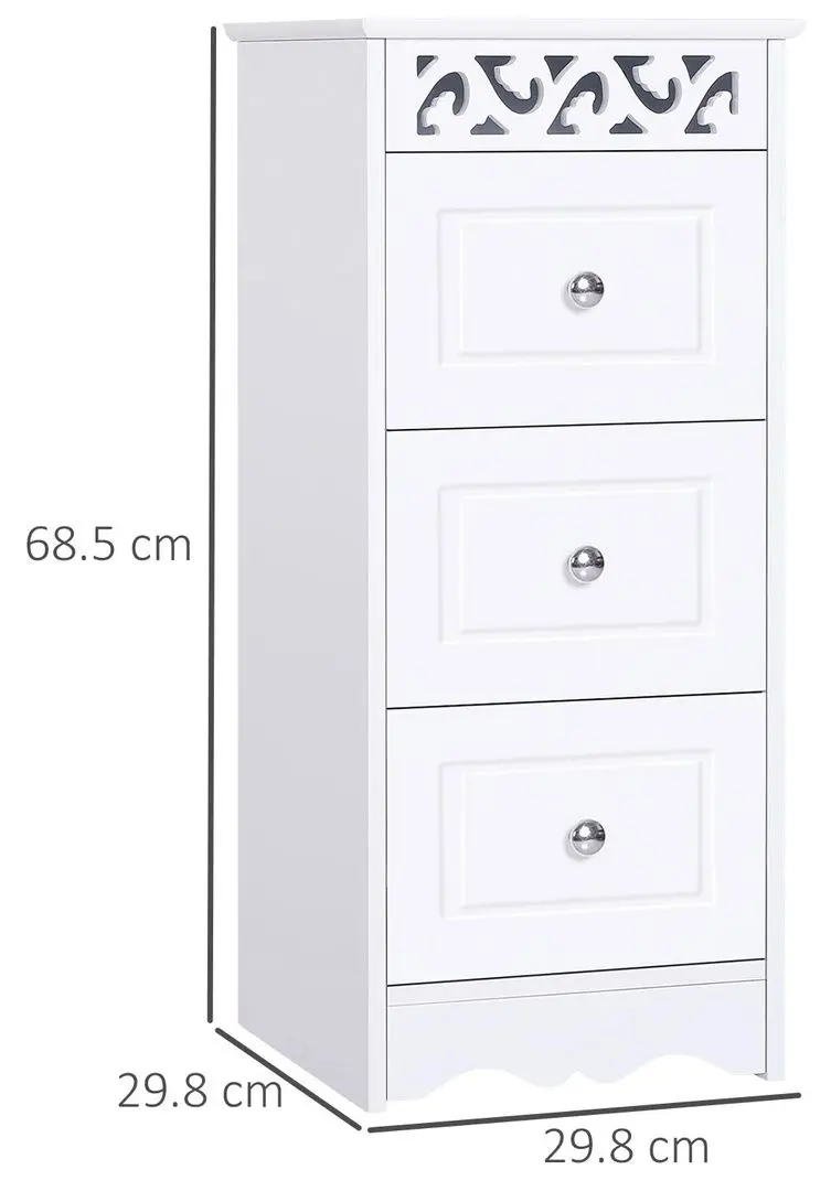 Comoda Homcom 834-196 29x68 cm (White)