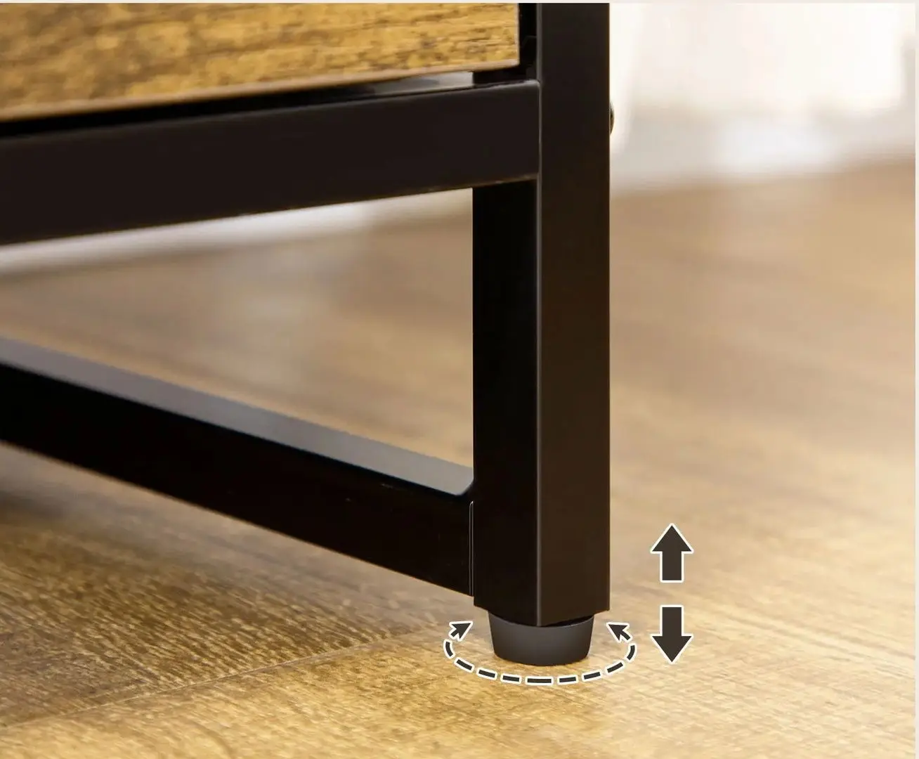 Комод Homcom 838-297V01RB 84x30x92 cm (Rustic Brown/Black)