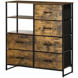 Комод Homcom 838-297V01RB 84x30x92 cm (Rustic Brown/Black) Thumb