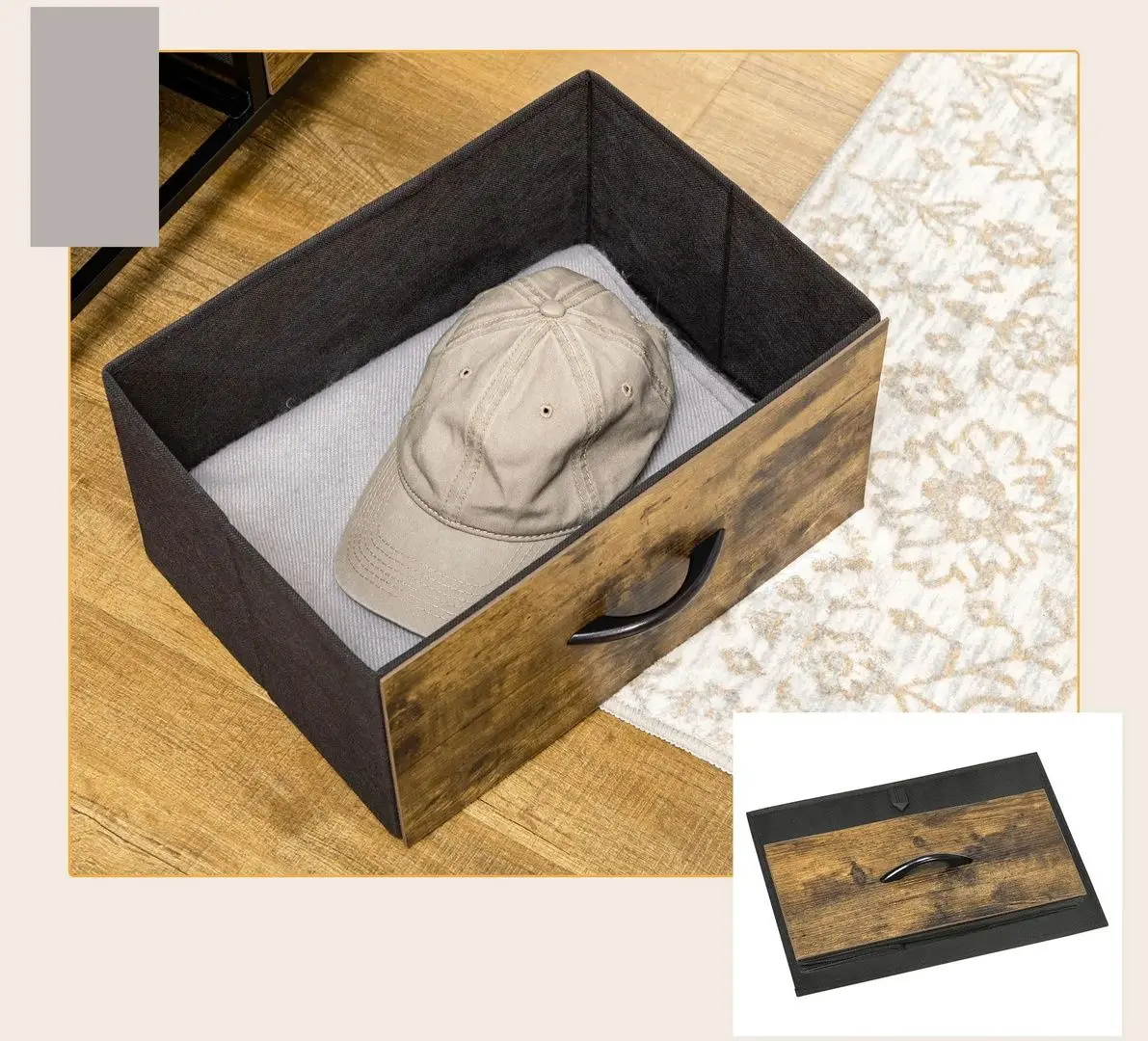 Комод Homcom 838-297V01RB 84x30x92 cm (Rustic Brown/Black)