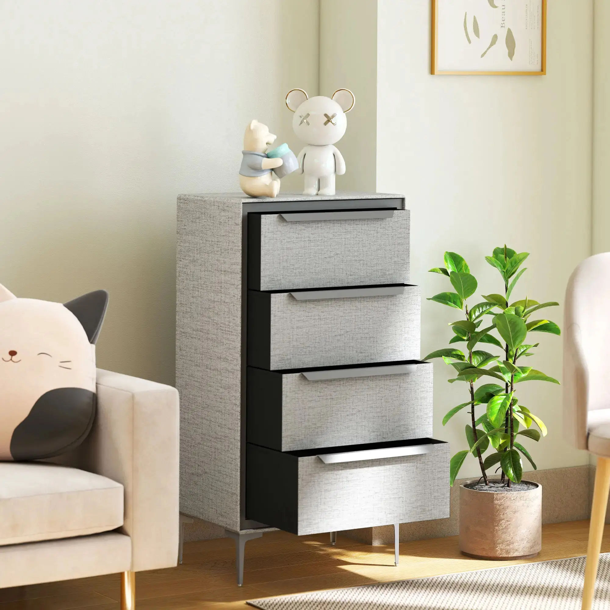 Комод Homcom 83D-076V00GY (Grey) - 7