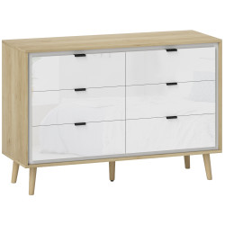 Комод Homcom 83D-081V00WT (White Gloss/Oak) Thumb
