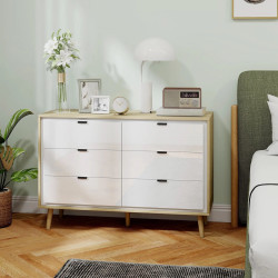 Комод Homcom 83D-081V00WT (White Gloss/Oak) Thumb