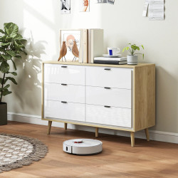 Комод Homcom 83D-081V00WT (White Gloss/Oak) Thumb