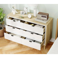 Комод Homcom 83D-081V00WT (White Gloss/Oak) Thumb
