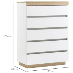 Comoda Homcom 850-156 (White/Natural) Thumb