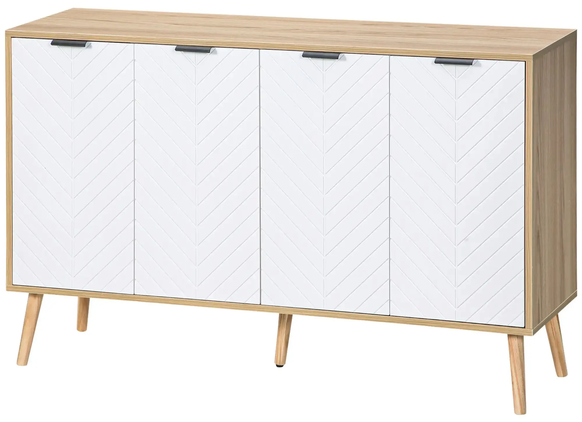 Тумба Homcom 835-517 (White/Natural) - 2