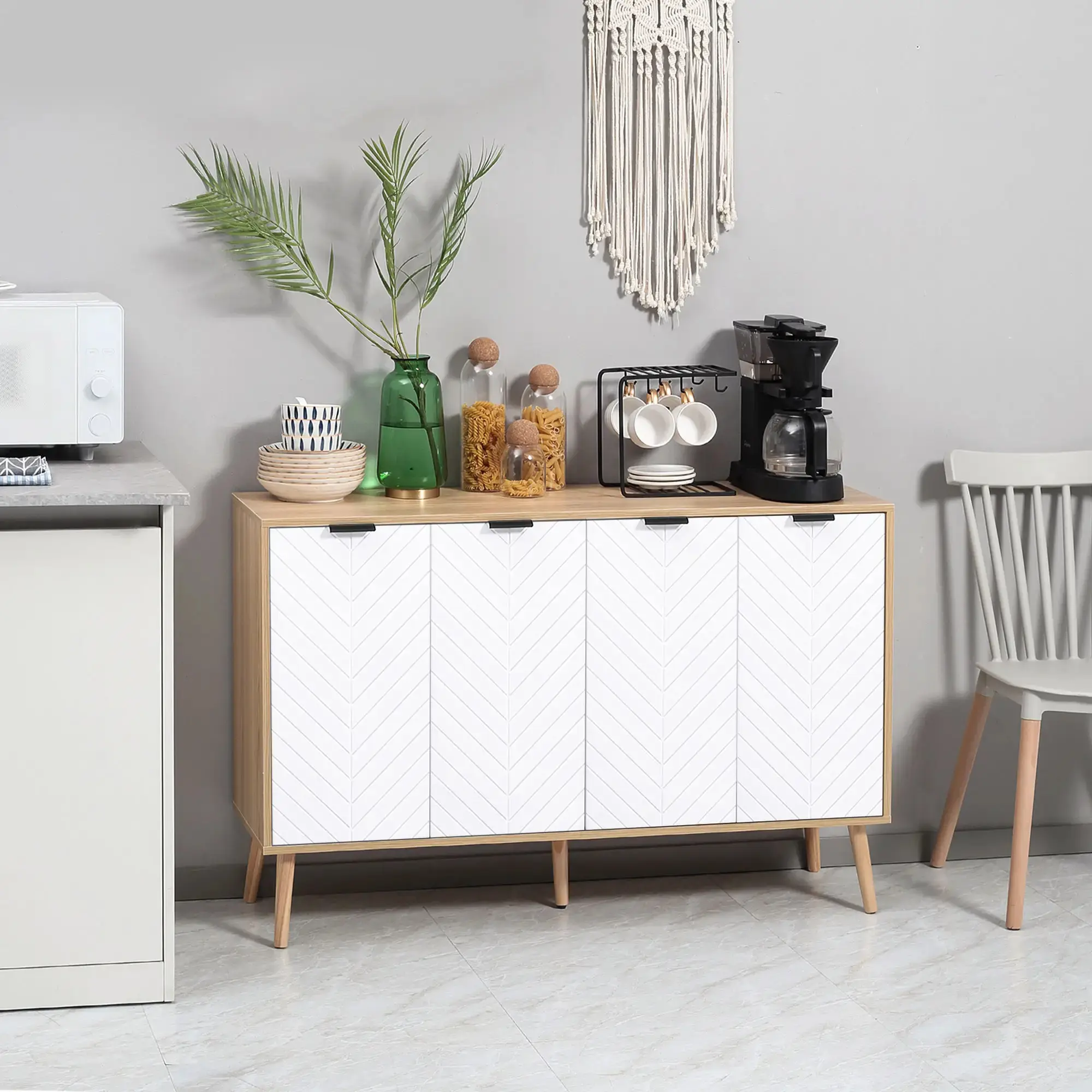 Тумба Homcom 835-517 (White/Natural) - 6