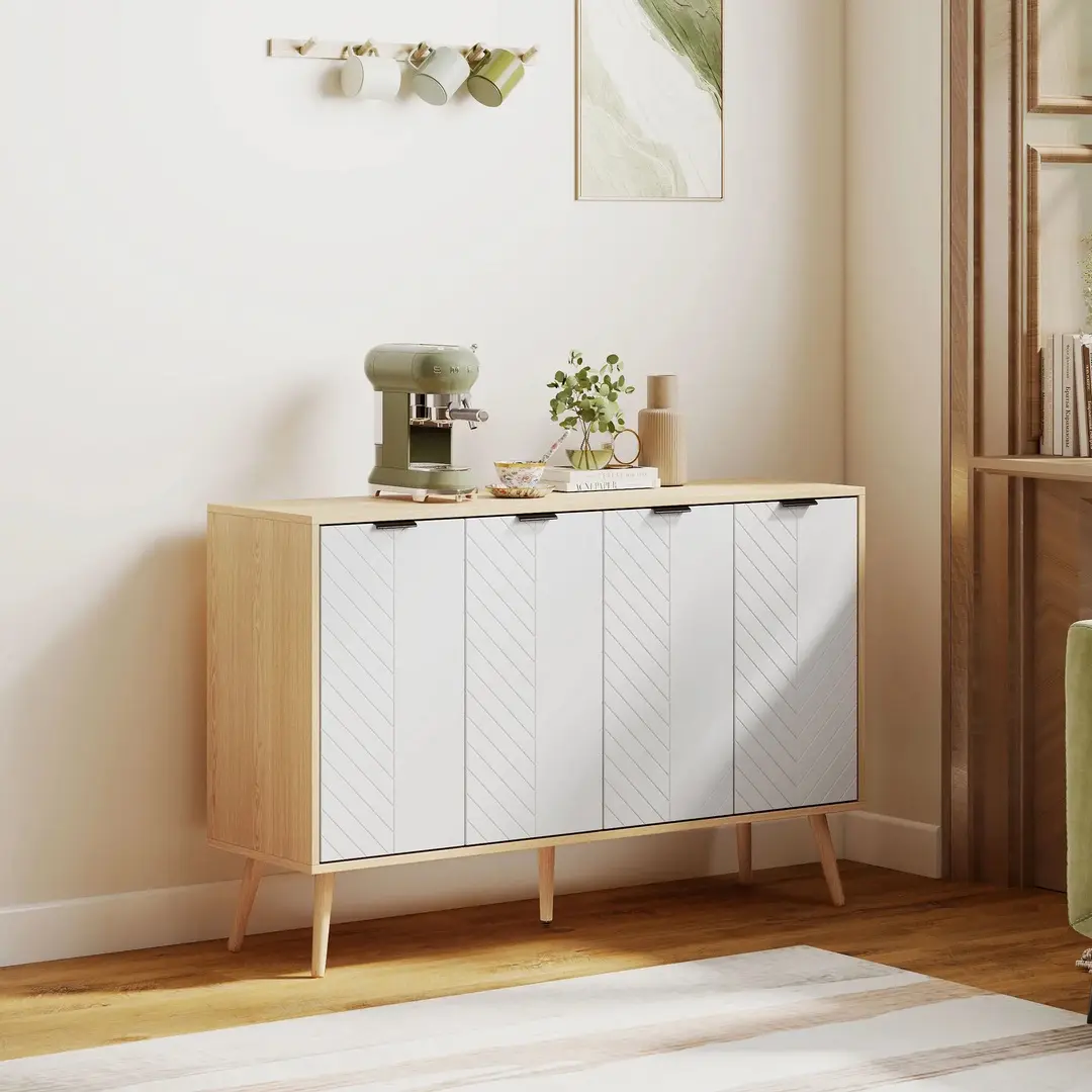 Тумба Homcom 835-517 (White/Natural)