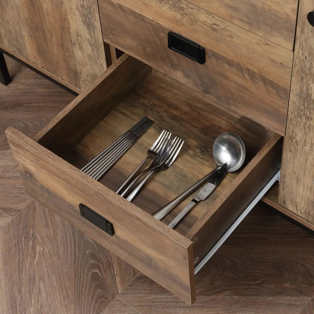 Tumba Homcom 835-543CF 120x39x77 cm (Brown/Black) - 5