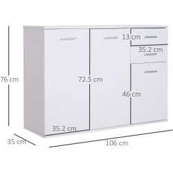 Tumba Homcom 837-003 (White Gloss) Thumb