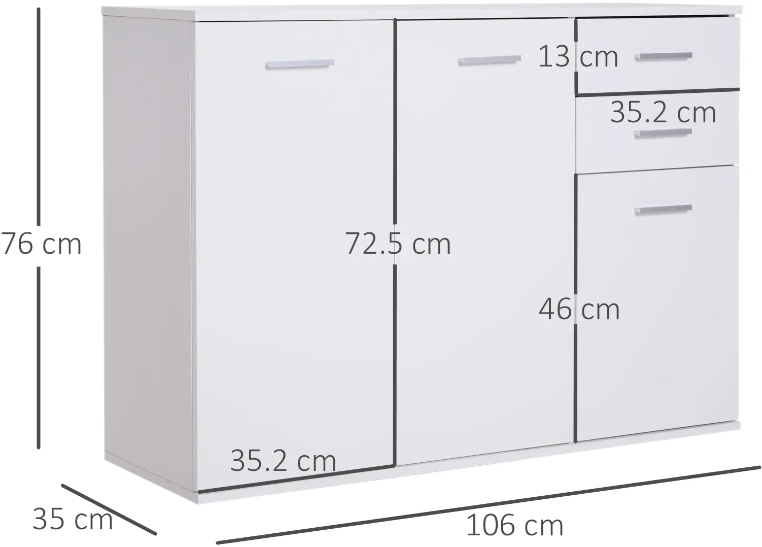 Tumba Homcom 837-003 (White Gloss) - 8
