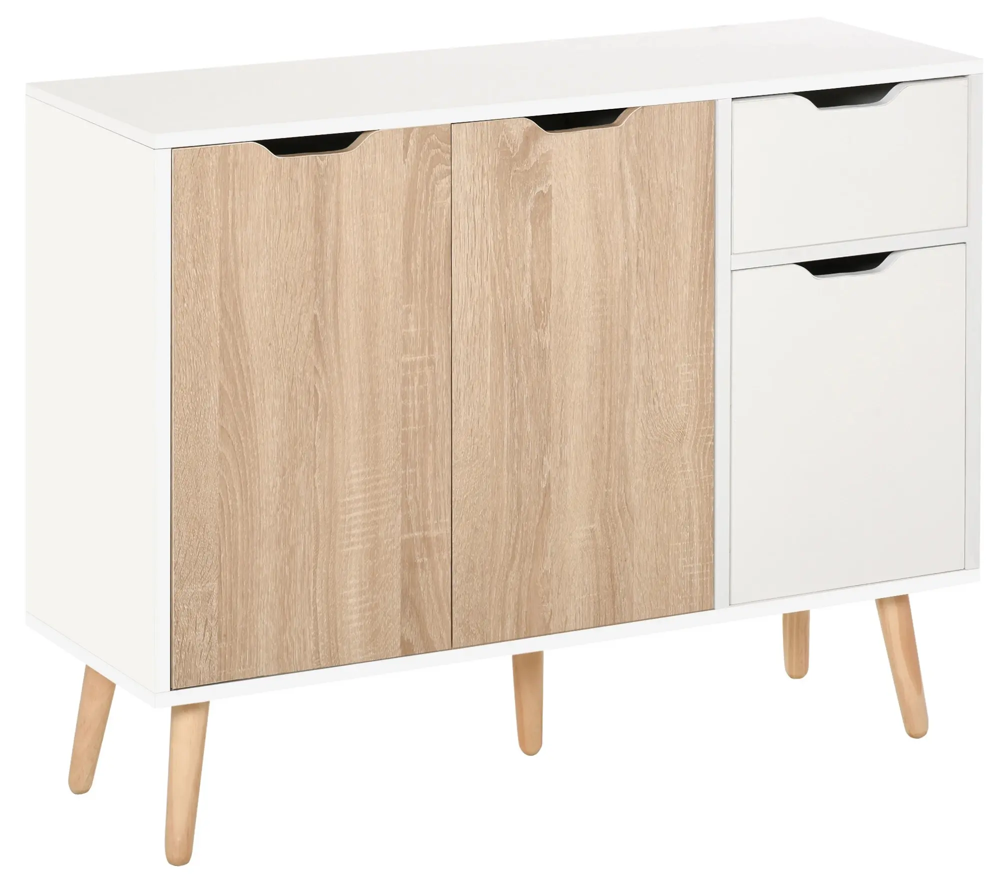 Tumba Homcom 837-117ND (White/Natural) - 2