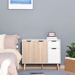 Tumba Homcom 837-117ND (White/Natural)