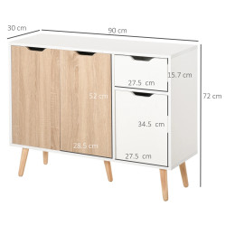 Tumba Homcom 837-117ND (White/Natural) Thumb