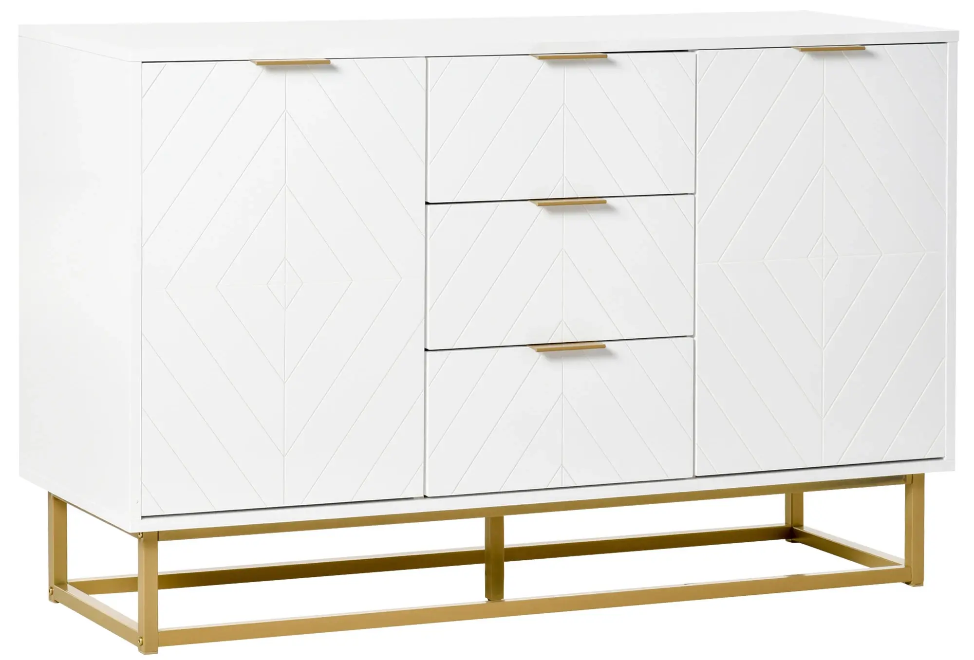 Tumba Homcom 837-151 (White/Gold) - 2