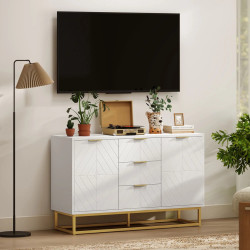 Tumba Homcom 837-151 (White/Gold) Thumb