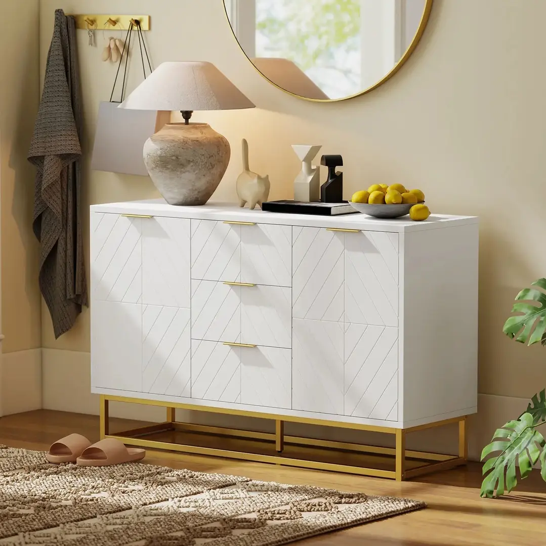 Tumba Homcom 837-151 (White/Gold)
