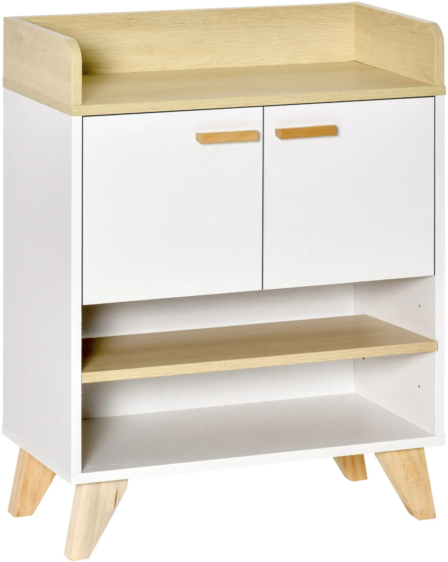 Tumba Homcom 837-168 (Natural Wood/White) - 2