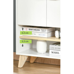 Tumba Homcom 837-168 (Natural Wood/White) Thumb