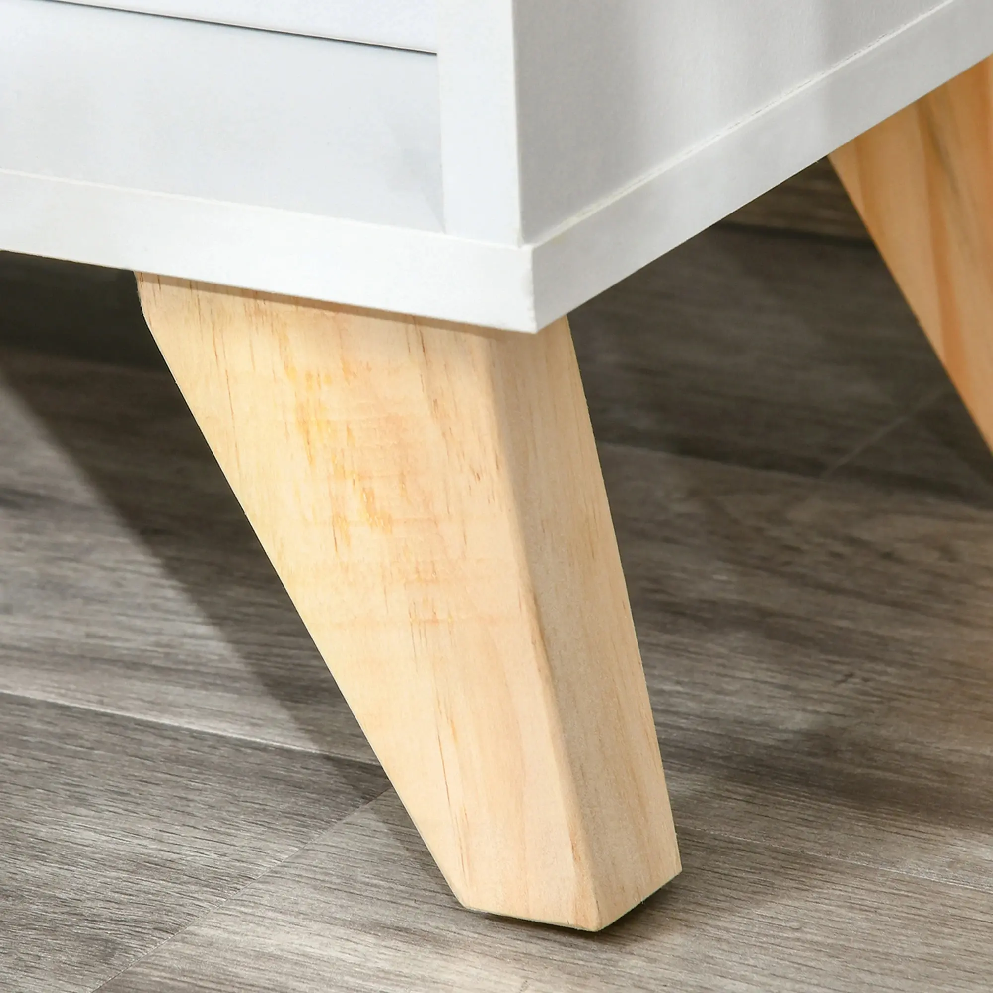 Tumba Homcom 837-168 (Natural Wood/White) - 8