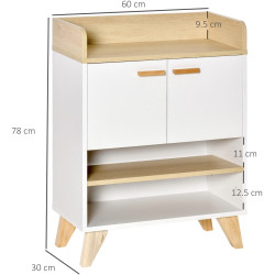 Tumba Homcom 837-168 (Natural Wood/White) Thumb