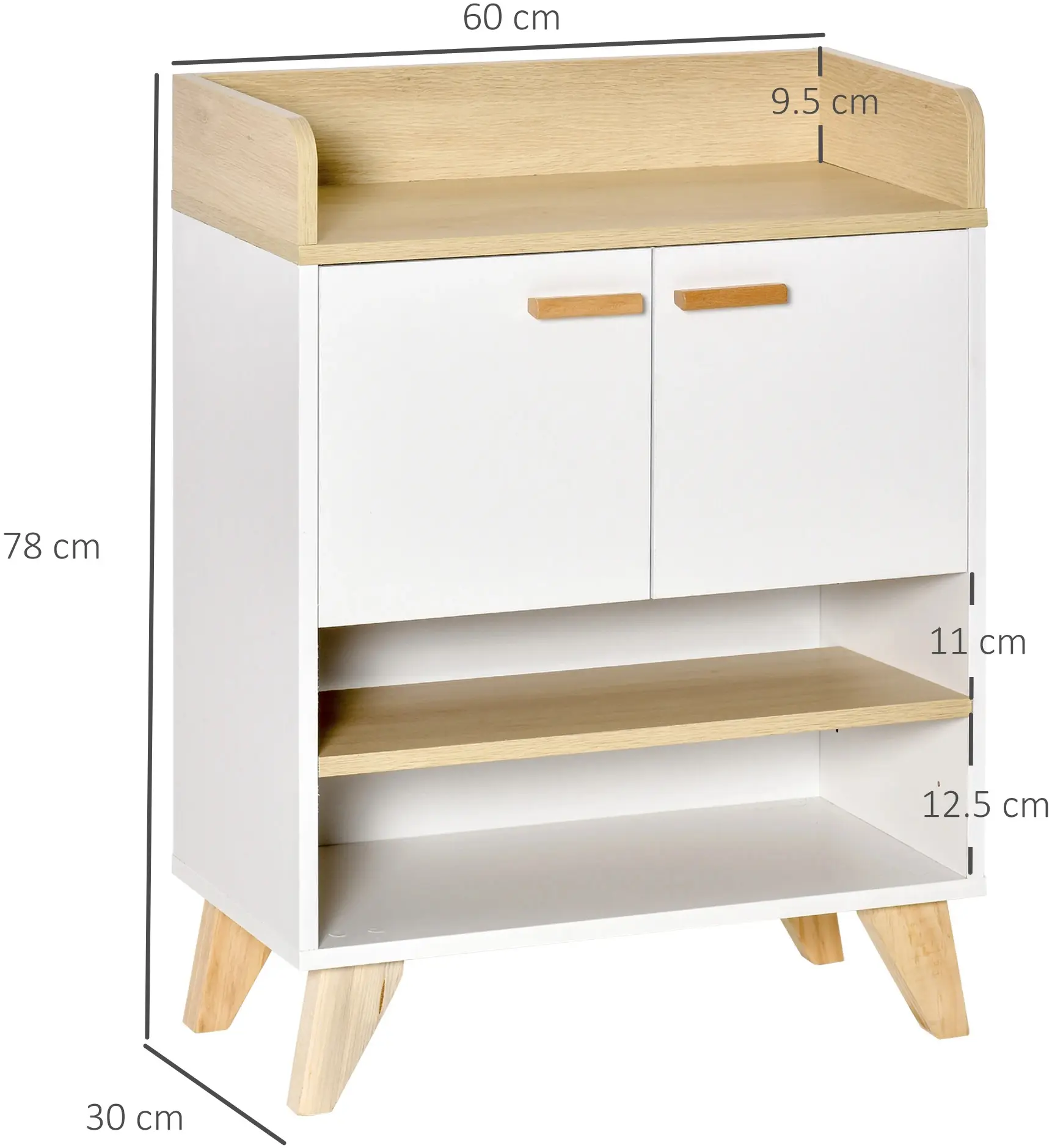 Tumba Homcom 837-168 (Natural Wood/White) - 9