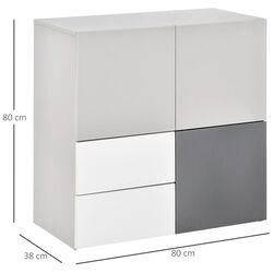 Tumba Homcom 838-054 80x38 cm (Light Grey/Dark Grey/White) Thumb