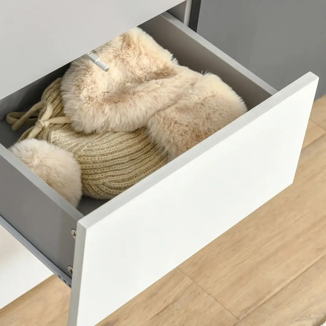 Tumba Homcom 838-054 80x38 cm (Light Grey/Dark Grey/White) - 5