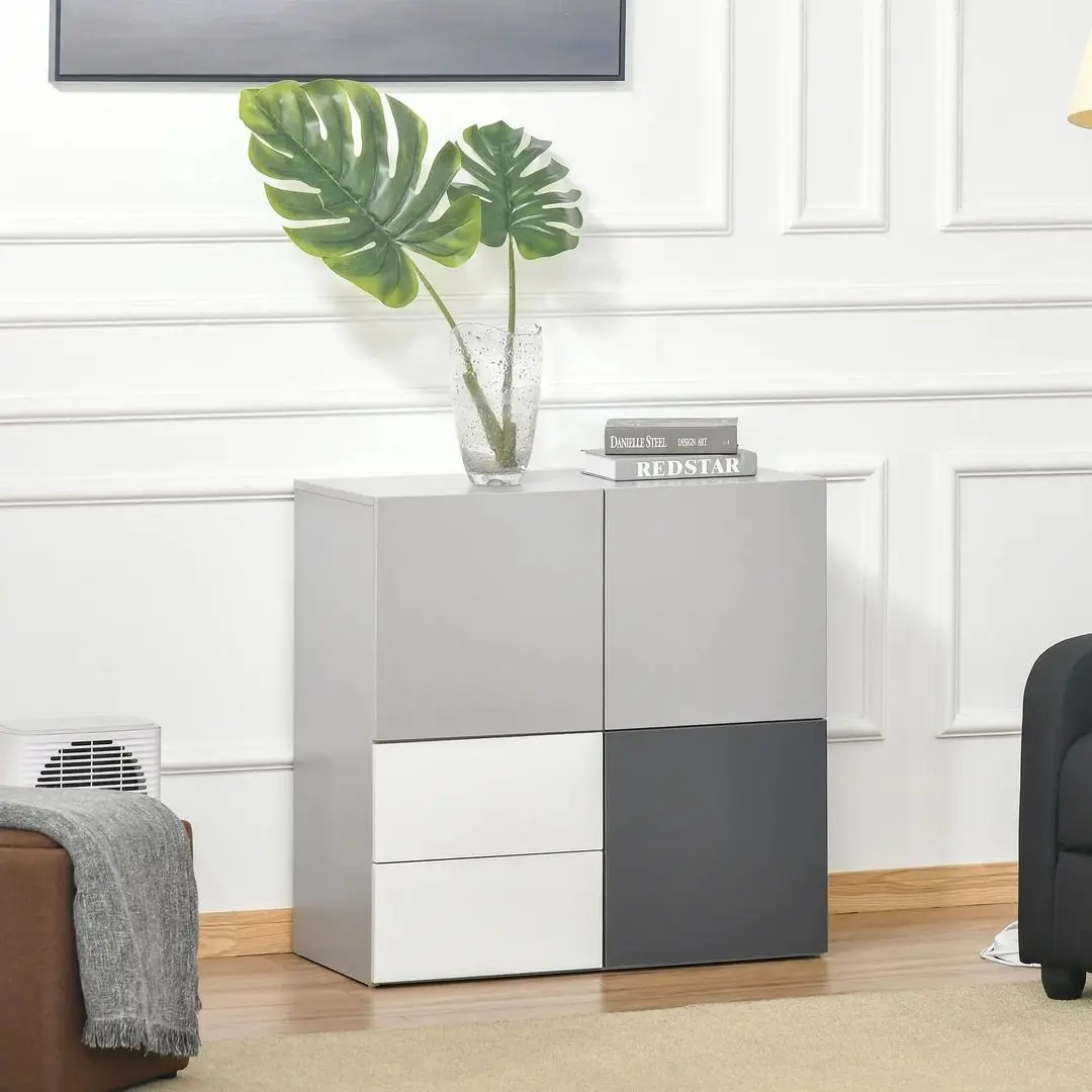 Tumba Homcom 838-054 80x38 cm (Light Grey/Dark Grey/White) - 7