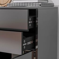 Тумба Homcom 838-075V80BK 79x36x74 cm (Black Gloss) Thumb