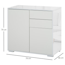 Tumba Homcom 38-075WT (White Gloss) Thumb