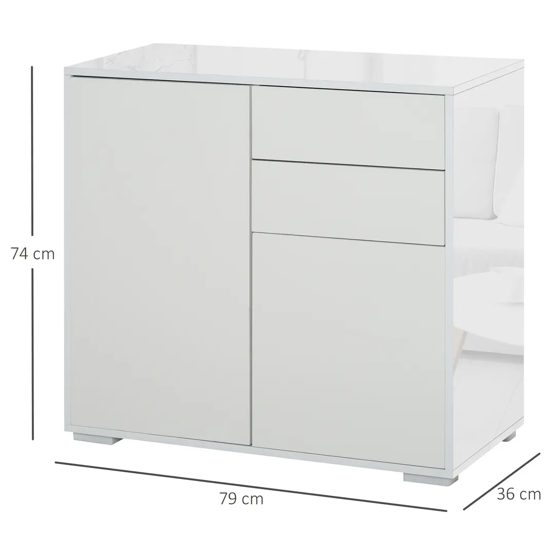 Tumba Homcom 38-075WT (White Gloss) - 4