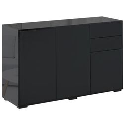 Tumba Homcom 838-077BK 117x36x74 cm (Black/Black Gloss) Thumb