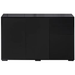 Tumba Homcom 838-077BK 117x36x74 cm (Black/Black Gloss) Thumb
