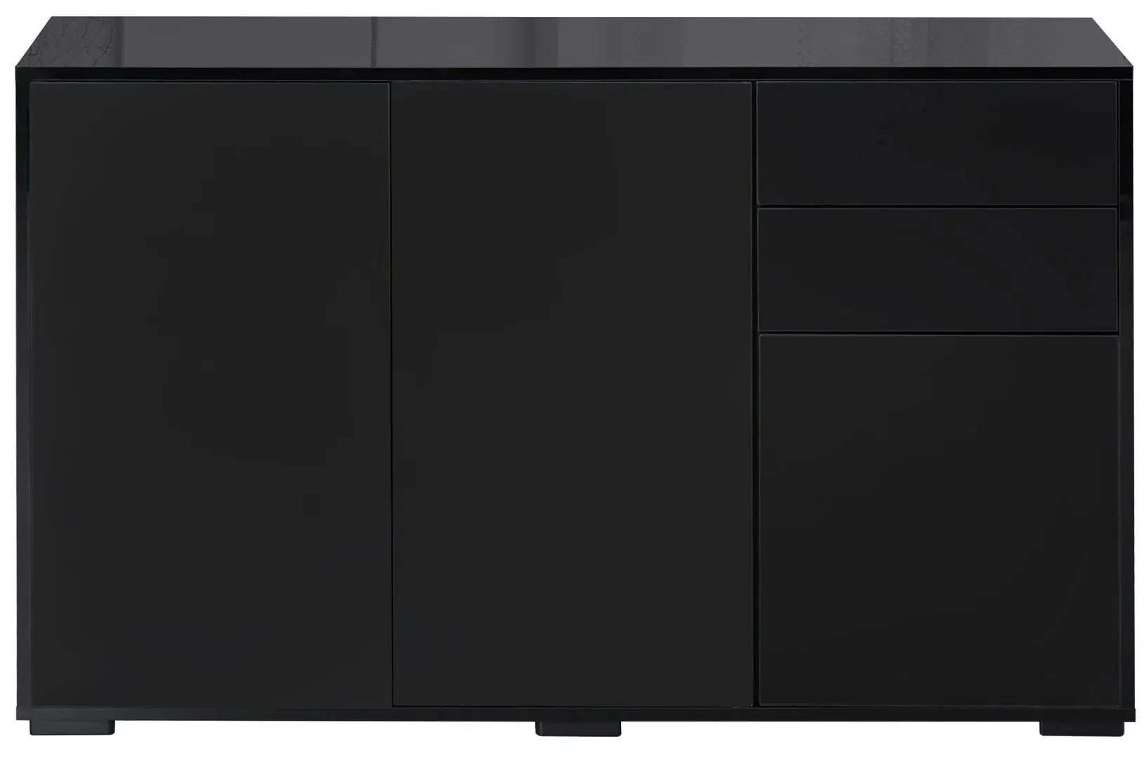 Tumba Homcom 838-077BK 117x36x74 cm (Black/Black Gloss) - 4