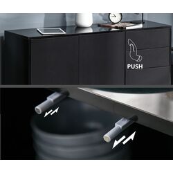 Tumba Homcom 838-077BK 117x36x74 cm (Black/Black Gloss) Thumb