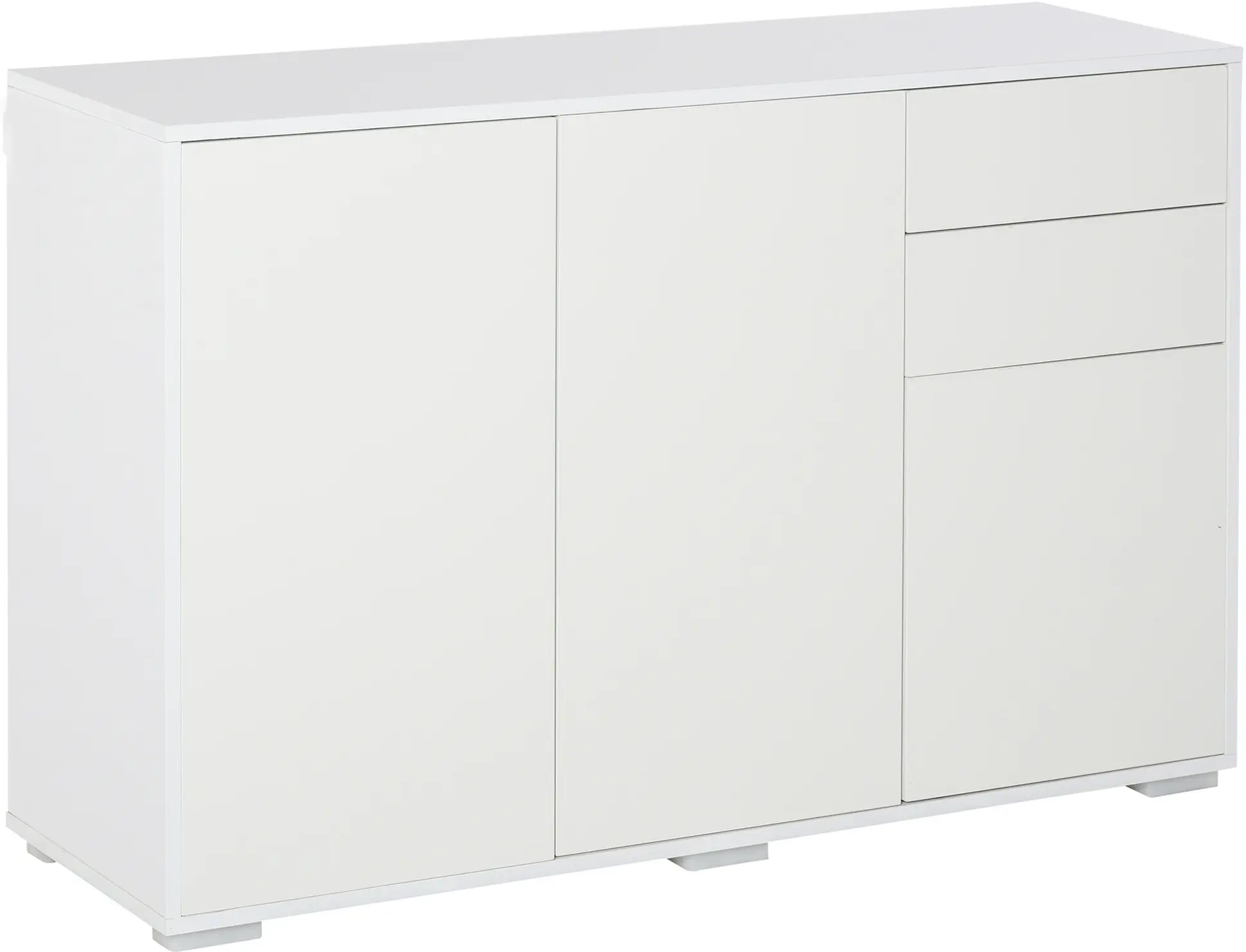 Tumba Homcom 838-077CW (White/White Gloss) - 2