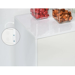 Tumba Homcom 838-077CW (White/White Gloss) Thumb