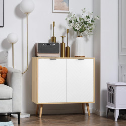 Тумба Homcom 838-155 (White/Natural Wood) Thumb