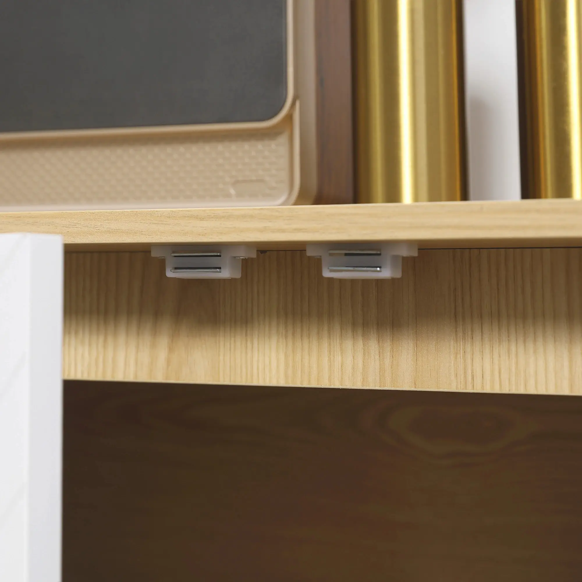 Тумба Homcom 838-155 (White/Natural Wood) - 5