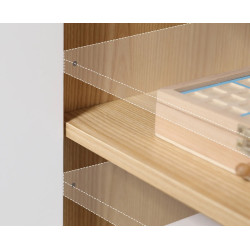 Тумба Homcom 838-155 (White/Natural Wood) Thumb