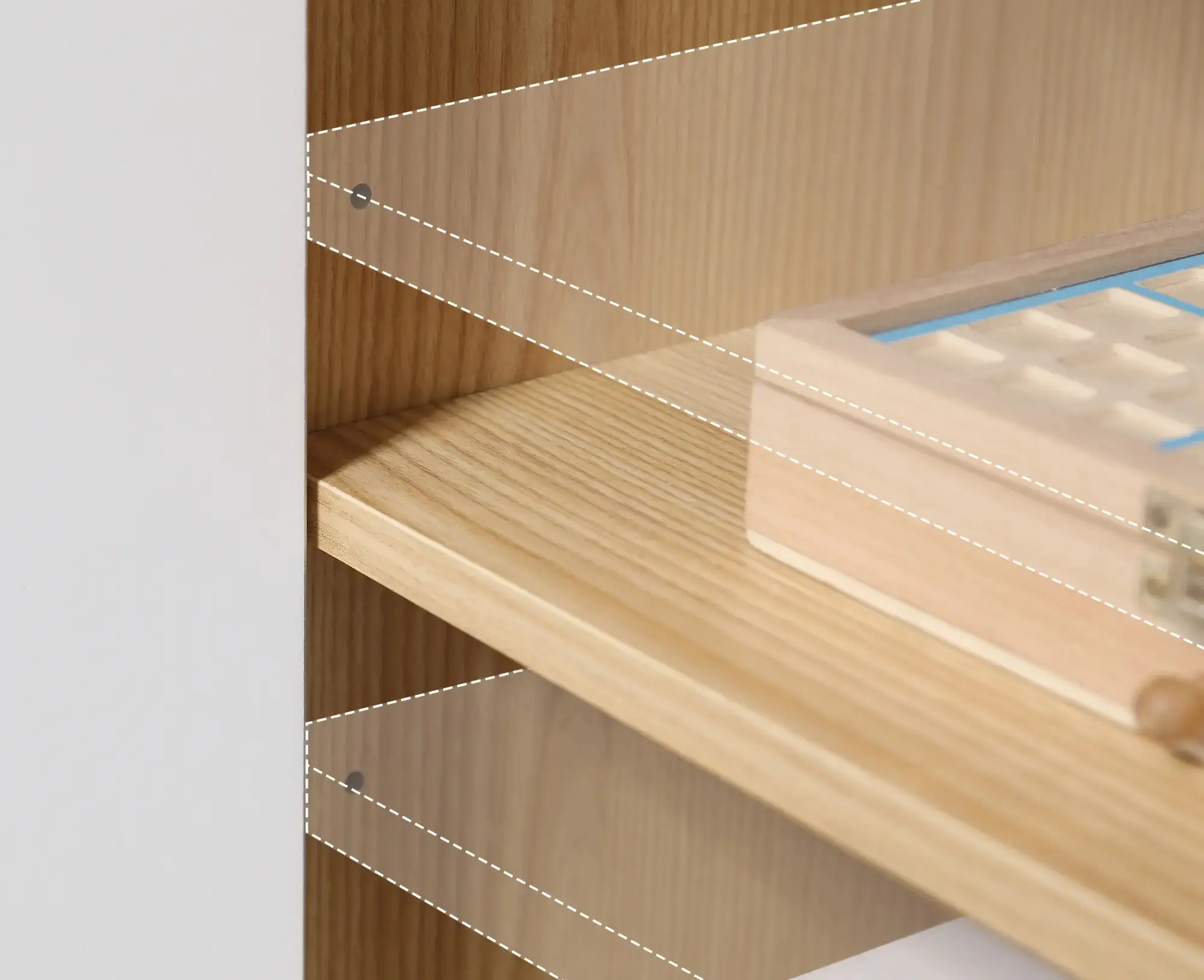 Тумба Homcom 838-155 (White/Natural Wood) - 7