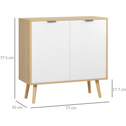 Тумба Homcom 838-155 (White/Natural Wood) Thumb