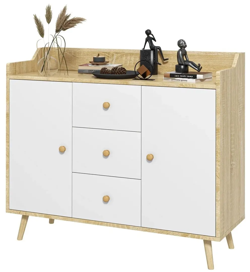 Тумба Homcom 838-182ND (White/Natural)